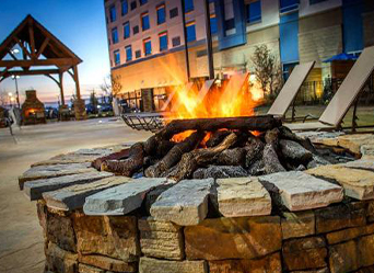 Sit by a warm campfire at the Apache Casino Hotel
